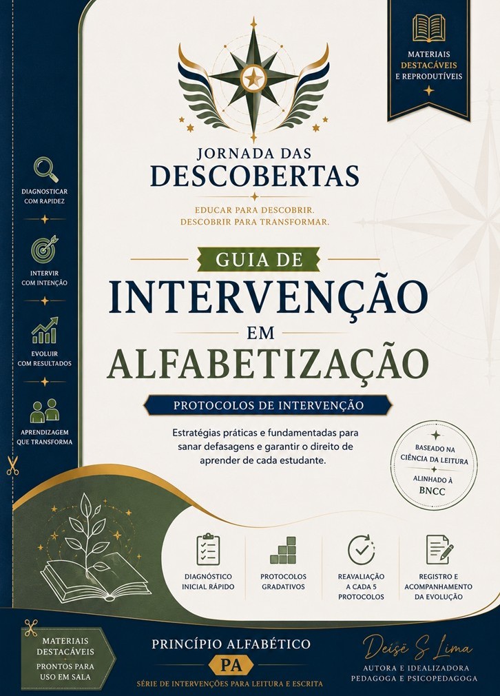 Capa do Guia de Intervenção em Alfabetização — Protocolos de Intervenção